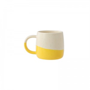 Taza de café de cerámica estilo Ins de gran oferta, taza de gres con esmalte de sésamo moteado de Color personalizado, tazas de porcelana fina