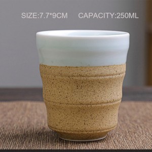 Japanese Style Coffee Mugs Custom Logo Ceramic Mug Coffee Cup Cuisine Drinkware Restaurant Tableware Pottery Cups Wholesale