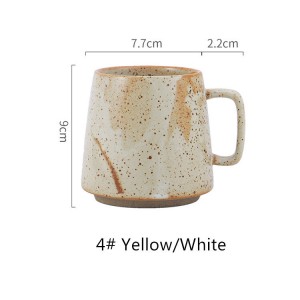 Tasse à café en céramique faite à la main rustique en gros de 12 oz tasses mouchetées d'argile vintage japonaises