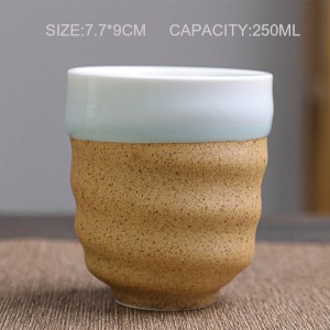 Japanese Style Coffee Mugs Custom Logo Ceramic Mug Coffee Cup Cuisine Drinkware Restaurant Tableware Pottery Cups Wholesale