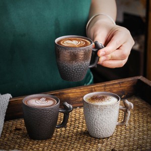 Cana de ceai de epocă Cana de cafea espresso din ceramică ceașcă de degustare creativă ceașcă de apă din ceramică cu mâner pentru câine 3D