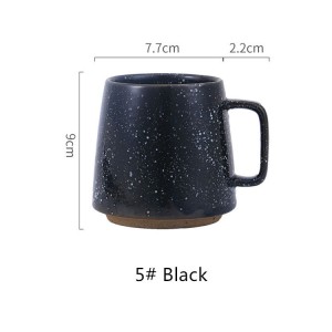 Ceașă de cafea din ceramică rustică, realizată manual, cu ridicata, de 12 oz, căni japoneze de lut vintage cu pată