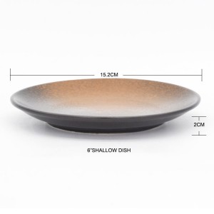 High Quality 6 Inch Glazed Home Sets Restaurant Plate,Use Ceramic Round Lunch Rice Stoneware Dinner Plates