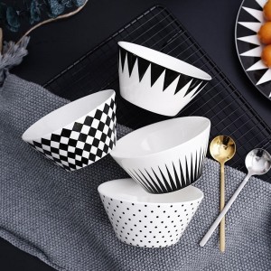 Großhandel, hochwertige, maßgeschneiderte weiße New Bone China-Keramikschale