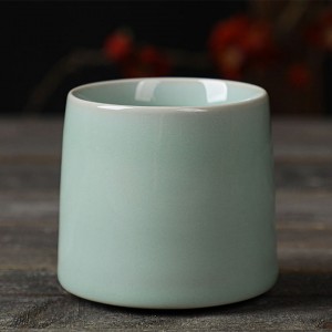 Vaso giratorio creativo, taza de té de whisky, taza de agua de vino corta espesada sin plomo, taza de café de cerámica