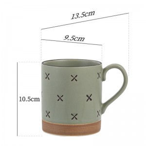 Tazas de porcelana de cerámica de café de gran capacidad pintadas a mano de venta de fábrica