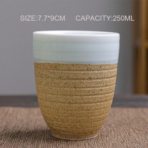 Japanese Style Coffee Mugs Custom Logo Ceramic Mug Coffee Cup Cuisine Drinkware Restaurant Tableware Pottery Cups Wholesale