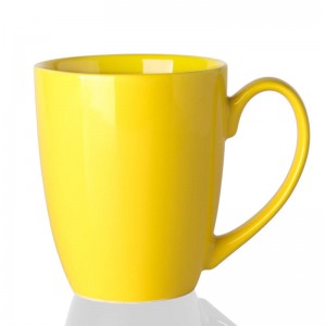 Bunte Keramiktasse mit individuellem Logo, kreative einfarbige Kaffeetasse