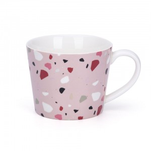 Atacado design salpicado café colorido pontilhado esmalte porcelana drinkware xícara de café canecas de cerâmica personalizadas