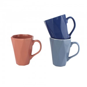 Set de căni din ceramică smălțuită colorată ceașcă de cafea căni nordice din ceramică cu diamant pentru cafea