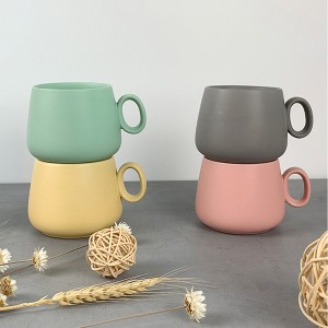 Macaron Pastel Colored Ceramic Mugs