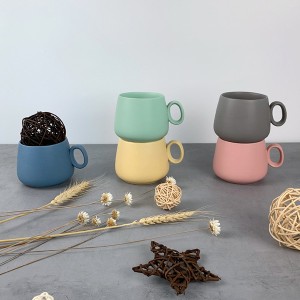 Macaron Pastel Colored Ceramic Mugs