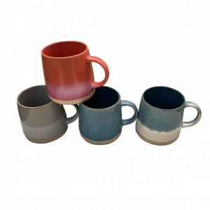 Mug Earraí Cloiche Só Ombre Thiar Earraí Deoch Cupáin Caife Saincheaptha Espresso Glaze Imoibríoch Earraí Boird Mugaí Ceirmeacha poircealláin