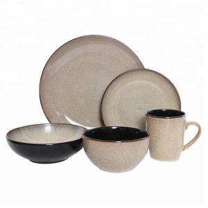 home and kitchen products stoneware reactive glaze dinnerware set