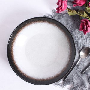 Osobní talíř pro restaurace porcelánové nádobí dekorativní reaktivní glazura Dinnerware Sets luxusní kameninová jídelní souprava