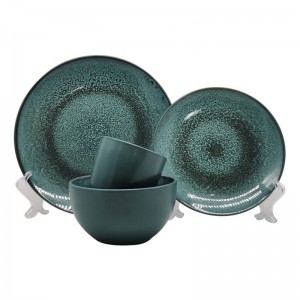 Königsblaue Keramikschüssel, Salatschüssel, Suppenschüssel, rund, oval, flach, Pasta, Steak, Obst, Platzteller, Geschirr-Set für Zuhause, Restaurant