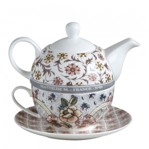 Teapot ceramic and cup for one person, restaurant food containers tea for one set , expensive gifts for her, for return gifts,