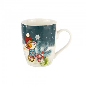 Tasse en céramique de tasse de décoration de Noël Tasse faite sur commande en céramique de la qualité 11oz