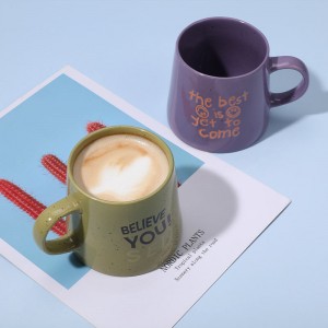 Personnalisé Sublimation Os Nordic Émail Transfert De Chaleur Vintage Mode 375 ML Porcelaine Céramique Tasses À Café