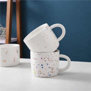 Daily used ceramic coffee latte drinkware lovely 275 ml custom mug for office coffee shop