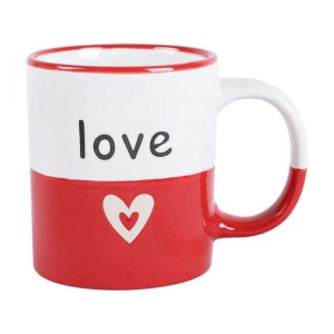 Exquisita superventas, taza de porcelana navideña para el Día de San Valentín, taza de café de porcelana personalizada