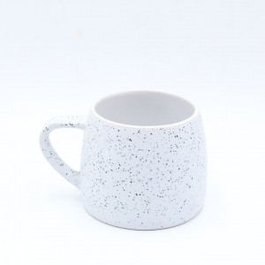 Canecas de cerâmica por atacado de boa qualidade Granular Glaze amazon venda imperdível logotipo de grés beber caneca de café com alça