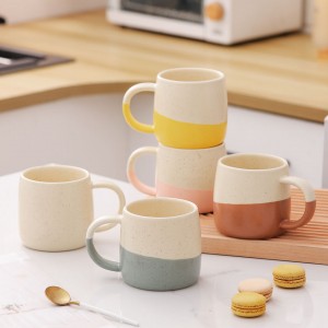 Offre spéciale Ins Style tasse à café en céramique couleur personnalisée mouchetée sésame glaçure tasse en grès tasse en porcelaine fine tasses