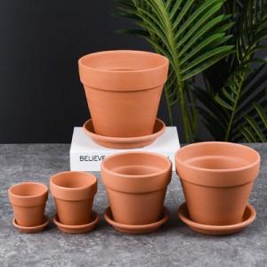 Mini Clay Terracotta Cactus Flower Pots Ceramic Planters Succulent terracota Pots with Drainage Holes