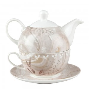 Teapot ceramic and cup for one person, restaurant food containers tea for one set , expensive gifts for her, for return gifts,