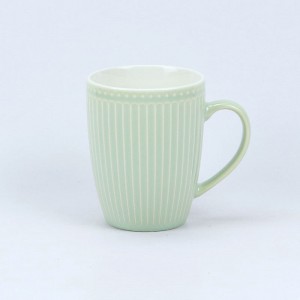 Chinese manufacturer Nordic style new bone china reactive glaze drum embossed ceramic coffee mug