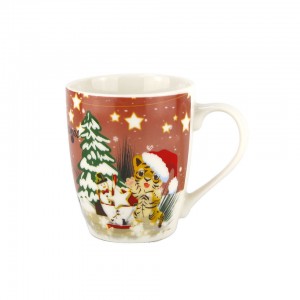 Tasse en céramique de tasse de décoration de Noël Tasse faite sur commande en céramique de la qualité 11oz