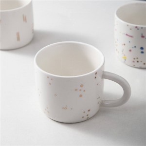 Daily used ceramic coffee latte drinkware lovely 275 ml custom mug for office coffee shop