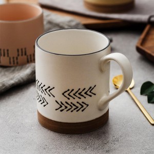 Tazas de porcelana de cerámica de café de gran capacidad pintadas a mano de venta de fábrica