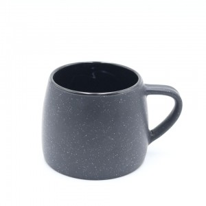 bonne qualité en gros tasses en céramique Granular Glaze amazon vente chaude logo en grès boire une tasse de café avec poignée