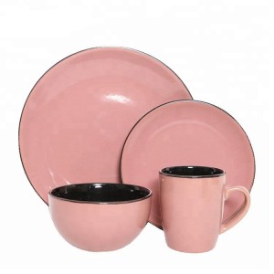 home and kitchen products stoneware reactive glaze dinnerware set