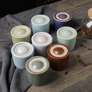 Creative Rotating Tumbler Whiskey Teacup Lead-free Thickened Short Wine Water Cup Ceramic Coffee Cup