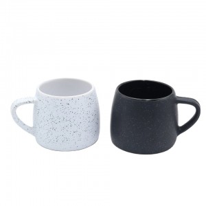 god kvalitet engros keramiske krus Granular Glaze amazon hot selling stentøj logo drikke kaffe krus med hank