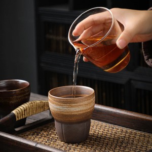 New Japanese Espresso Coffee Water Ceramic Cup Ceramic Kung Fu Tea Cups Office Household Retro Coffee Cup