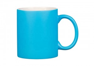 11 oz 330 ml en céramique brillante mate promotionnelle brillante tasse au néon de couleur fluorescente