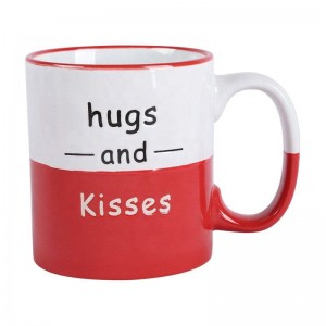 Exquisita superventas, taza de porcelana navideña para el Día de San Valentín, taza de café de porcelana personalizada