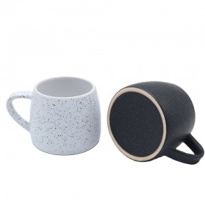 groothandel keramische mokken van goede kwaliteit Granular Glaze amazon hot selling steengoed logo drinkkoffiemok met handvat