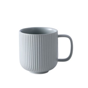 Nordic style striped matte glaze 350ml 12oz elegant coffee mug ceramic for gift