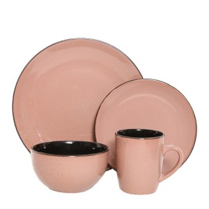 home and kitchen products stoneware reactive glaze dinnerware set