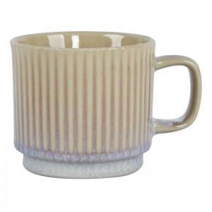 Glaze Imoibríocha Ceirmeacha Vintage Saincheaptha Déantóir Muga Caife Retro Cup