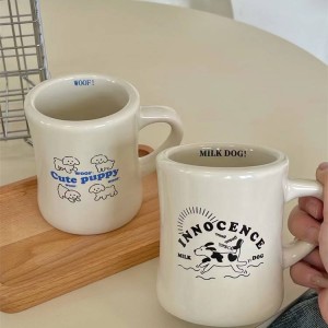 Taza de cintura ins taza de cerámica taza de café diseño personalizable logotipo de texto