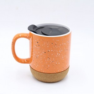 Atacado canecas de cerâmica Granular Glaze amazon venda imperdível logotipo de grés beber caneca de café com alça