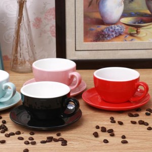 Wholesale custom commercial ceramic coffee cups eco reusable coffee cup promotional biodegradable coffee cup with handle