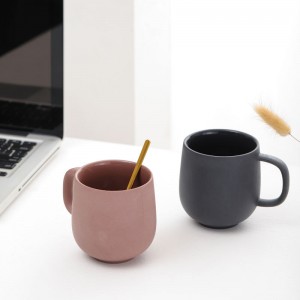 Wholesale Eco Friendly Matt Glazed Nordic Clay Round Ceramic Porcelain Coffee Cup Mug