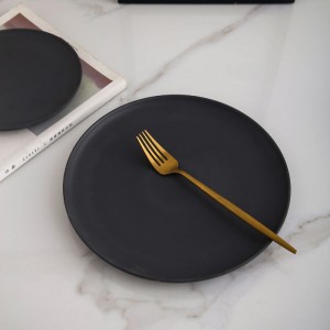 Crăciun modern, de lux, cană din ceramică neagră mat, set de cină din ceramică Seturi de vesela pentru restaurant