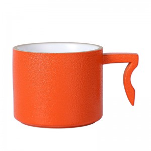 Kreative kleine Teetasse mit unregelmäßigem Griff, Geschenk, Milchbecher, Trinkgeschirr, Keramik, Espresso-Kaffeetasse